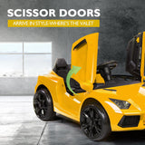 NNEMB Lamborghini Inspired Ride-On Car-Remote Control-Battery Charger-Yellow