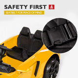 NNEMB Lamborghini Inspired Ride-On Car-Remote Control-Battery Charger-Yellow