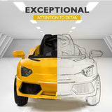NNEMB Lamborghini Inspired Ride-On Car-Remote Control-Battery Charger-Yellow