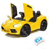 NNEMB Lamborghini Inspired Ride-On Car-Remote Control-Battery Charger-Yellow