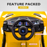 NNEMB Lamborghini Inspired Ride-On Car-Remote Control-Battery Charger-Yellow