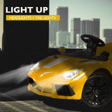 NNEMB Lamborghini Inspired Ride-On Car-Remote Control-Battery Charger-Yellow