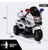 NNEMB Electric Ride-On Patrol Motorbike Battery Police Toy Bike