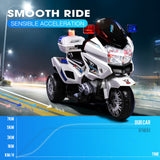 NNEMB Electric Ride-On Patrol Motorbike Battery Police Toy Bike