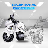 NNEMB Electric Ride-On Patrol Motorbike Battery Police Toy Bike