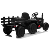 NNEMB Electric Battery Operated Ride On Tractor Toy-Remote Control-Black