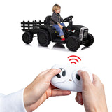NNEMB Electric Battery Operated Ride On Tractor Toy-Remote Control-Black