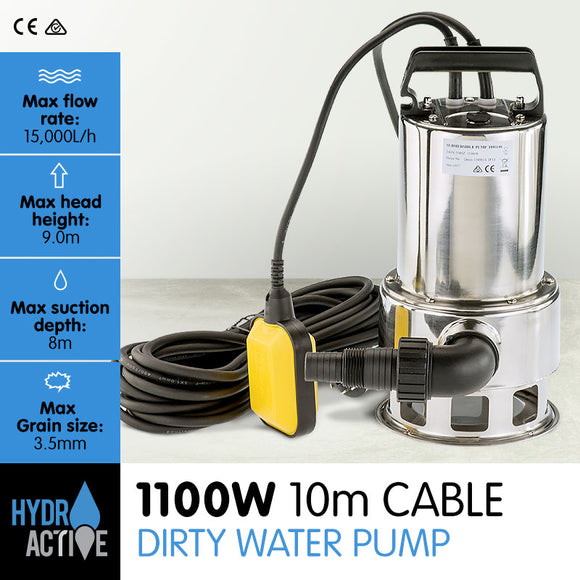 NNEDPE HydroActive Submersible Dirty Water Pump - 1100W