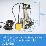 NNEDPE HydroActive Submersible Dirty Water Pump - 1500W