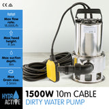 NNEDPE HydroActive Submersible Dirty Water Pump - 1500W