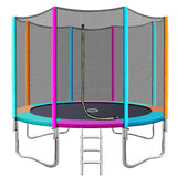 NNEDSZ Trampoline Round Trampolines Kids Safety Net Enclosure Pad Outdoor Gift Multi-coloured