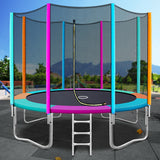 NNEDSZ Trampoline Round Trampolines Kids Safety Net Enclosure Pad Outdoor Gift Multi-coloured