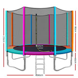 NNEDSZ Trampoline Round Trampolines Kids Safety Net Enclosure Pad Outdoor Gift Multi-coloured