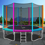 NNEDSZ Trampoline Round Trampolines Kids Safety Net Enclosure Pad Outdoor Gift Multi-coloured