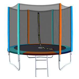NNEDSZ Trampoline Round Trampolines Kids Safety Net Enclosure Pad Outdoor Gift Multi-coloured