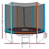 NNEDSZ Trampoline Round Trampolines Kids Safety Net Enclosure Pad Outdoor Gift Multi-coloured