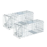 NNEDSZ Set of 2 Trap Cage 66 x 23 x 25cm  - Silver