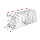 NNEDSZ Set of 2 Trap Cage 66 x 23 x 25cm  - Silver
