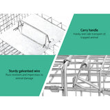 NNEDSZ Set of 2 Trap Cage 66 x 23 x 25cm  - Silver