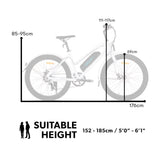 NNEMB Vista 26 36V 250W Ladies Step-Through Electric Bike-White