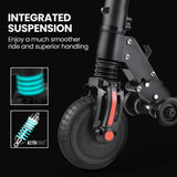NNEMB Carbon Gen III Ultra-light 300W 10Ah Electric Scooter Suspension-for Adults or Teens-Black/Red
