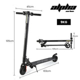NNEMB Carbon Gen III Ultra-light 300W 10Ah Electric Scooter Suspension-for Adults or Teens-Black/Red