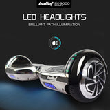 NNEMB Gen III Hoverboard Scooter 6.5 Wheels-Colour LED Lighting-Carry Bag-Chrome style