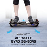 NNEMB Gen III Hoverboard Scooter 6.5 Wheels-Colour LED Lighting-Carry Bag-Chrome style