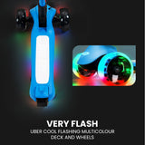 NNEMB 3-Wheel Electric Scooter-Ages 3-8-Adjustable Height-Folding-Lithium Battery-Blue