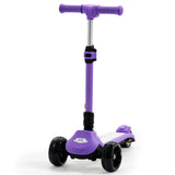 NNEMB 3-Wheel Electric Scooter-Ages 3-8-Adjustable Height-Folding-Lithium Battery-Purple