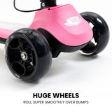 NNEMB 3-Wheel Electric Scooter-Ages 3-8-Adjustable Height-Folding-Lithium Battery-Pink