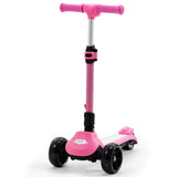 NNEMB 3-Wheel Electric Scooter-Ages 3-8-Adjustable Height-Folding-Lithium Battery-Pink