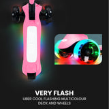 NNEMB 3-Wheel Electric Scooter-Ages 3-8-Adjustable Height-Folding-Lithium Battery-Pink