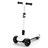 NNEMB 3-Wheel Electric Scooter-Ages 3-8-Adjustable Height-Folding-Lithium Battery-White
