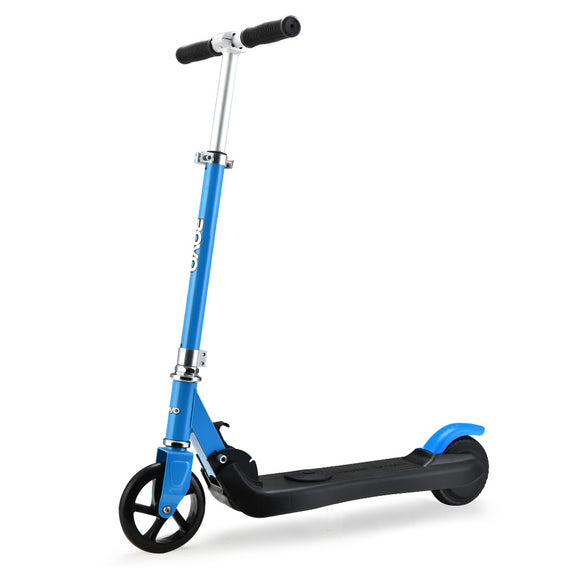 NNEMB Electric Scooter-Ages 5-11-Adjustable Height-Folding-Lithium Battery-Blue