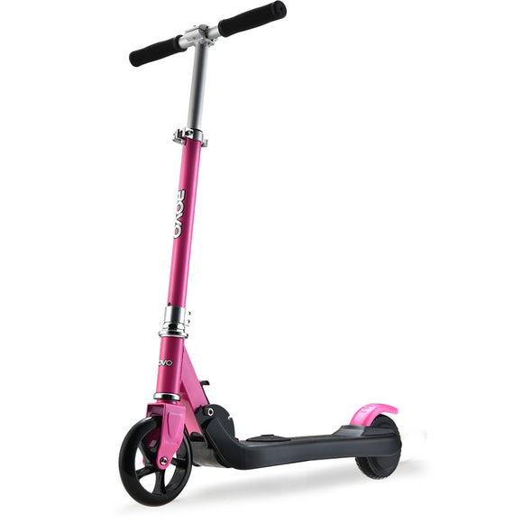 NNEMB Electric Scooter-Ages 5-11-Adjustable Height-Folding-Lithium Battery-Pink