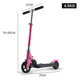 NNEMB Electric Scooter-Ages 5-11-Adjustable Height-Folding-Lithium Battery-Pink