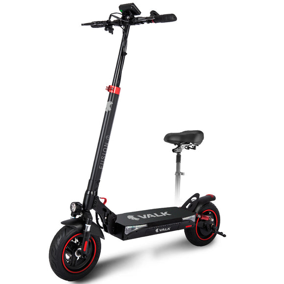 NNEMB Fusion 7 Electric Scooter with Seat option 800W 48V 13Ah Lithium 50km Range Quad Shocks 10 inch Tyres