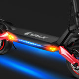 NNEMB Primal 9 Electric Scooter 1600W Dual Motor All-Terrain Off Road Lithium 60km Range-Black/Red