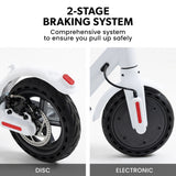 NNEMB Synergy 5 MkII 400W Electric Scooter-with Suspension-for Adults-White