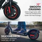 NNEMB Synergy 7 MkII Electric Scooter 500W 15Ah-Motorised eScooter for Adults-Black/Red