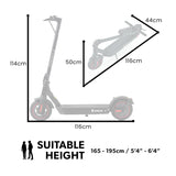 NNEMB Synergy 7 MkII Electric Scooter 500W 15Ah-Motorised eScooter for Adults-Black/Red