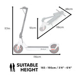 NNEMB Synergy 7 MkII Electric Scooter 500W 15Ah-Motorised eScooter for Adults-White