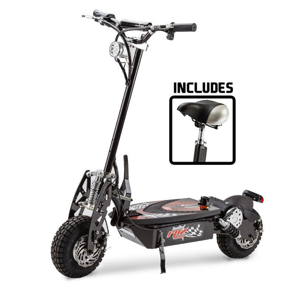 NNEMB Black/Red 48V 1000W Turbo w/ LED Folding Electric Scooter For Adults-RPZ1600