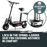 NNEMB Black/Red 48V 1000W Turbo w/ LED Folding Electric Scooter For Adults-RPZ1600