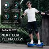 NNEMB Gen III Hoverboard Scooter 6.5 Wheels-Colour LED Lighting-Carry Bag-Blue Galaxy
