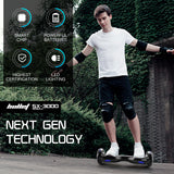 NNEMB Gen III Hoverboard Scooter 6.5 Wheels-Colour LED Lighting-Carry Bag-Black