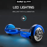 NNEMB Gen III Hoverboard Scooter 6.5 Wheels-Colour LED Lighting-Carry Bag-Metallic Blue
