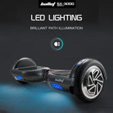 NNEMB Gen III Hoverboard Scooter 6.5 Wheels-Colour LED Lighting-Carry Bag-Carbon Fiber style