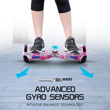 NNEMB Gen III Hoverboard Scooter 6.5 Wheels-Colour LED Lighting-Carry Bag-Pink Camo